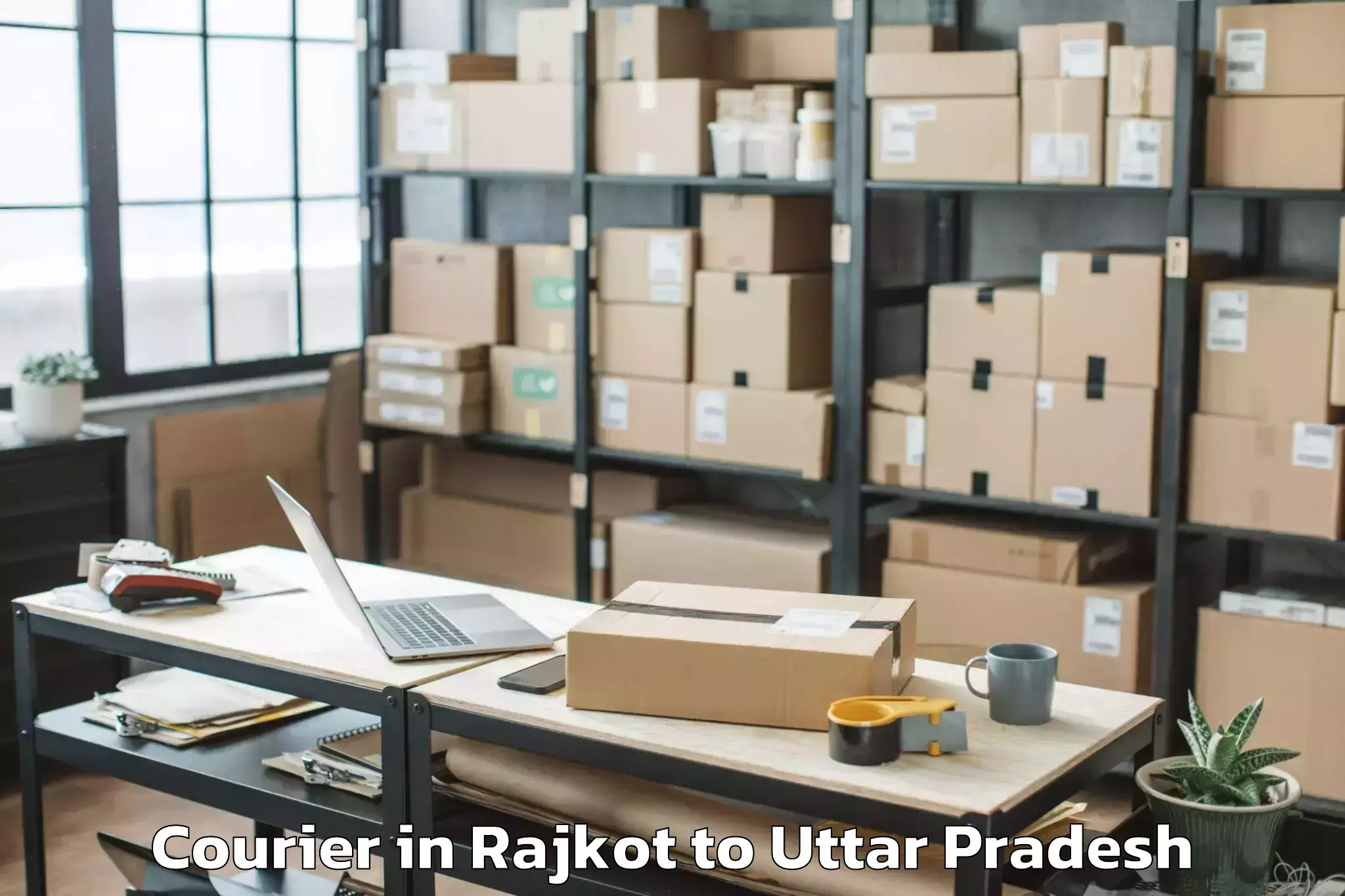 Easy Rajkot to Lakhna Courier Booking